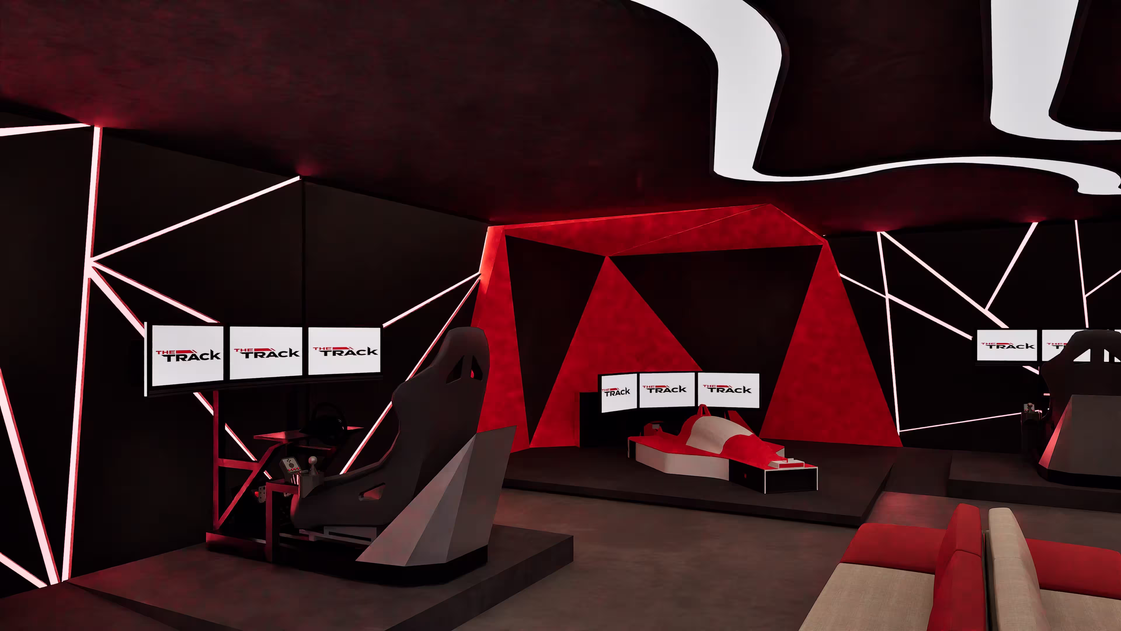 Racer using simulation controls